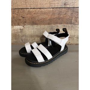 NWOT Dr. Martens Junior Klaire White Leather Strap Sandals size 6 US